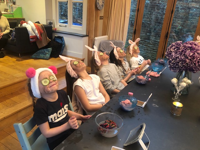girls being pampered